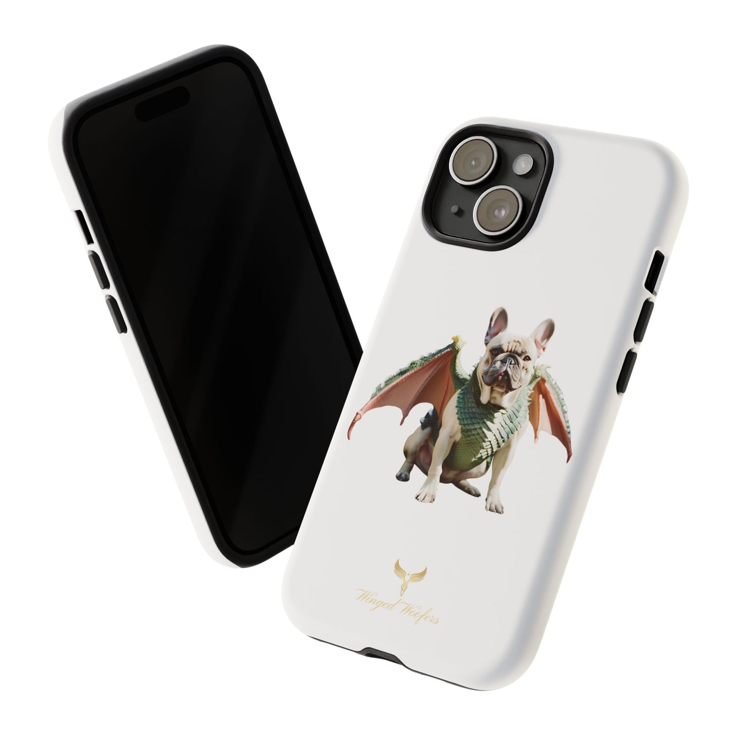 Fantasy French Bulldog Pet Phone Case with Dog in Wings Design