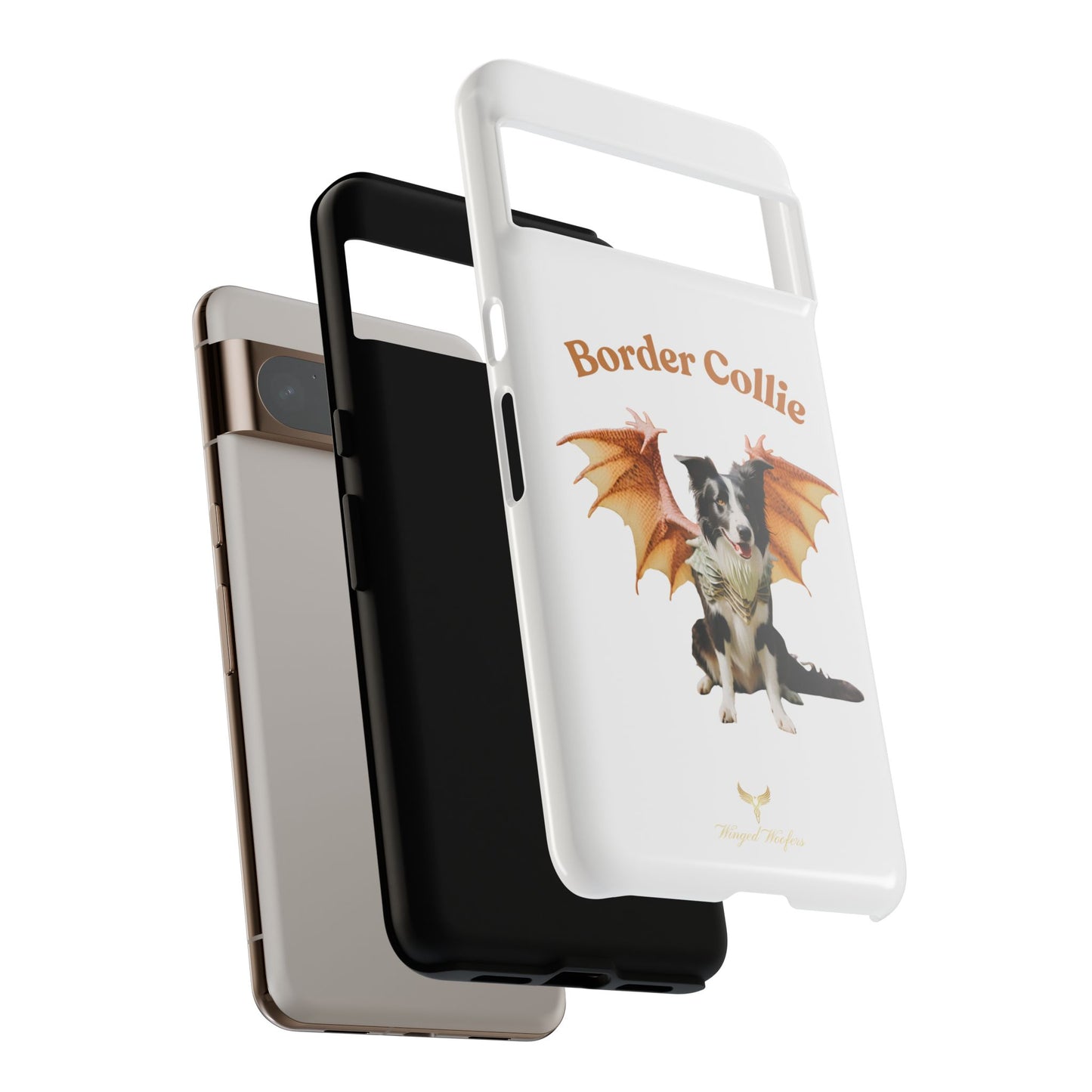 Border Collie Dragon Phone Case - Tough Cases for Dog Lovers