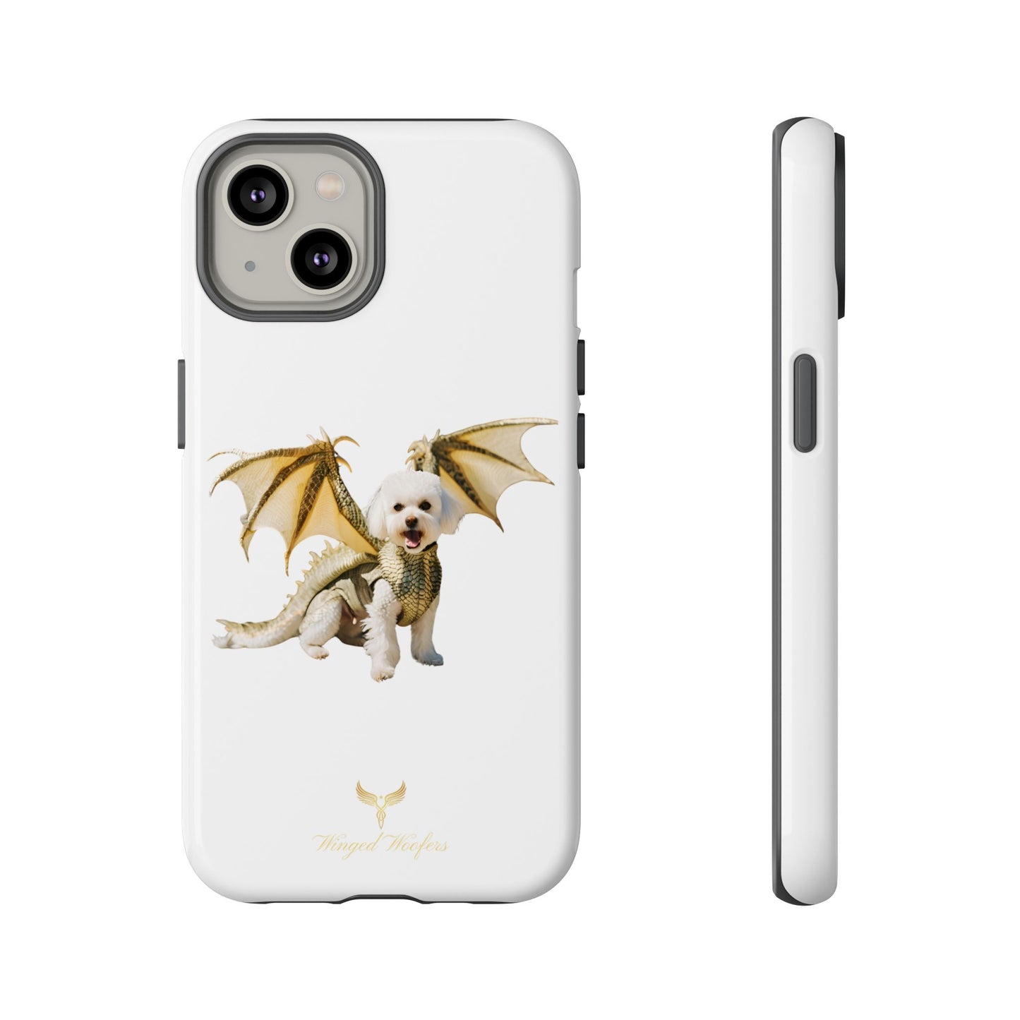 Cute Dragon Bichon Frisé Dog Phone Case - Tough and Stylish Pet-Themed Cover