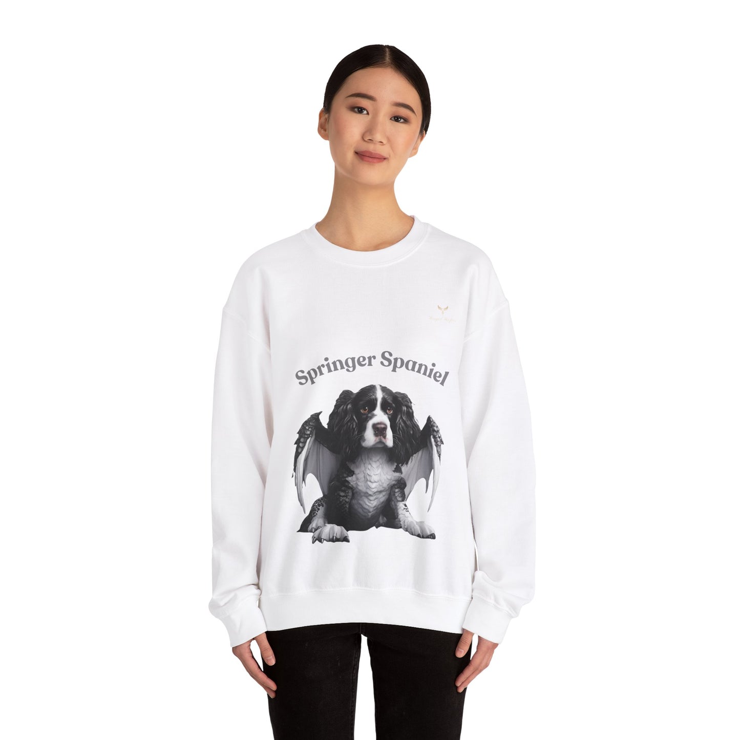 Springer Spaniel Wings Unisex Crewneck Sweatshirt - Cozy Pet Lover Gift