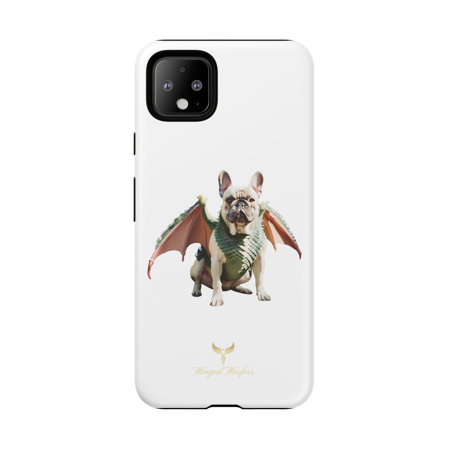 Fantasy French Bulldog Pet Phone Case with Dog in Wings Design