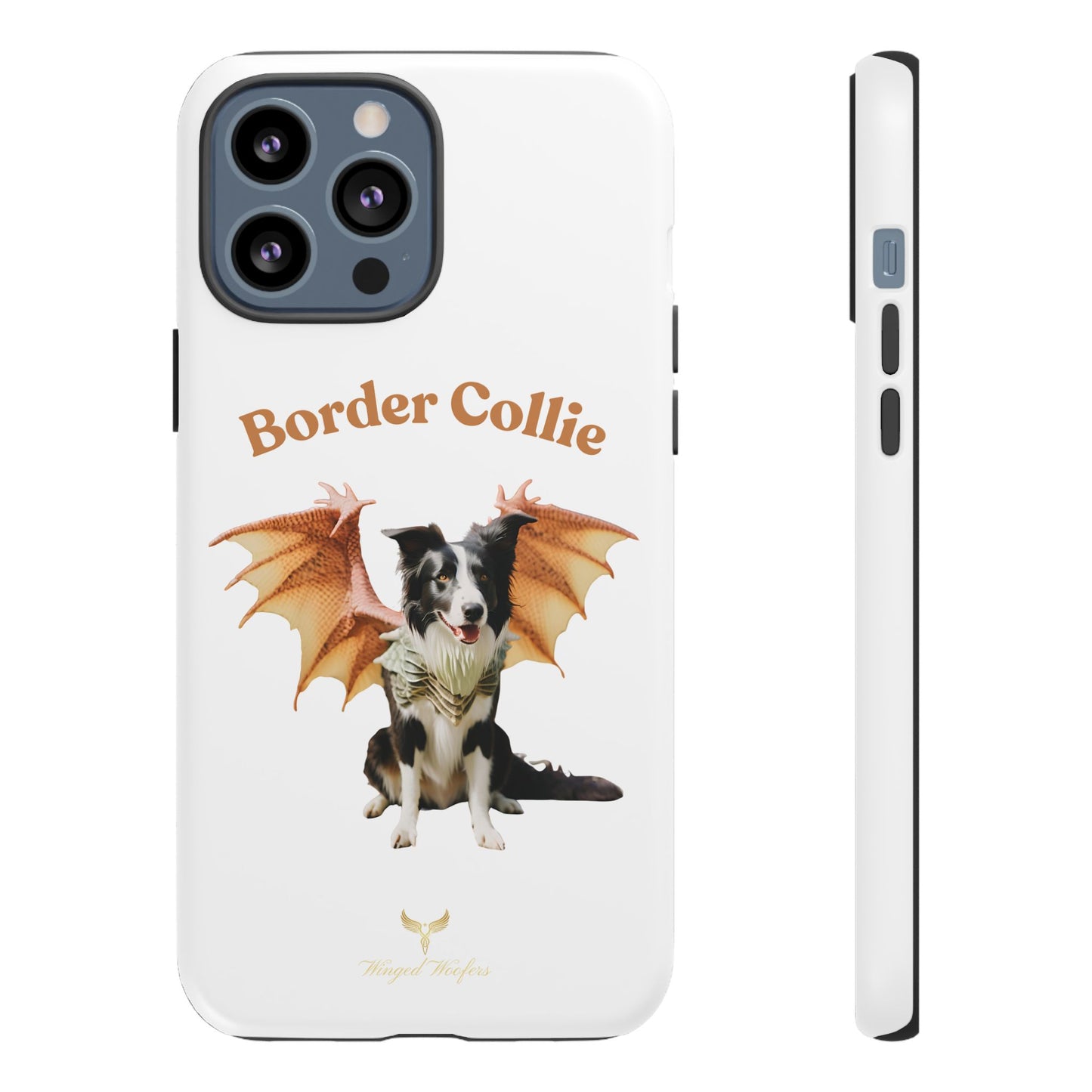 Border Collie Dragon Phone Case - Tough Cases for Dog Lovers