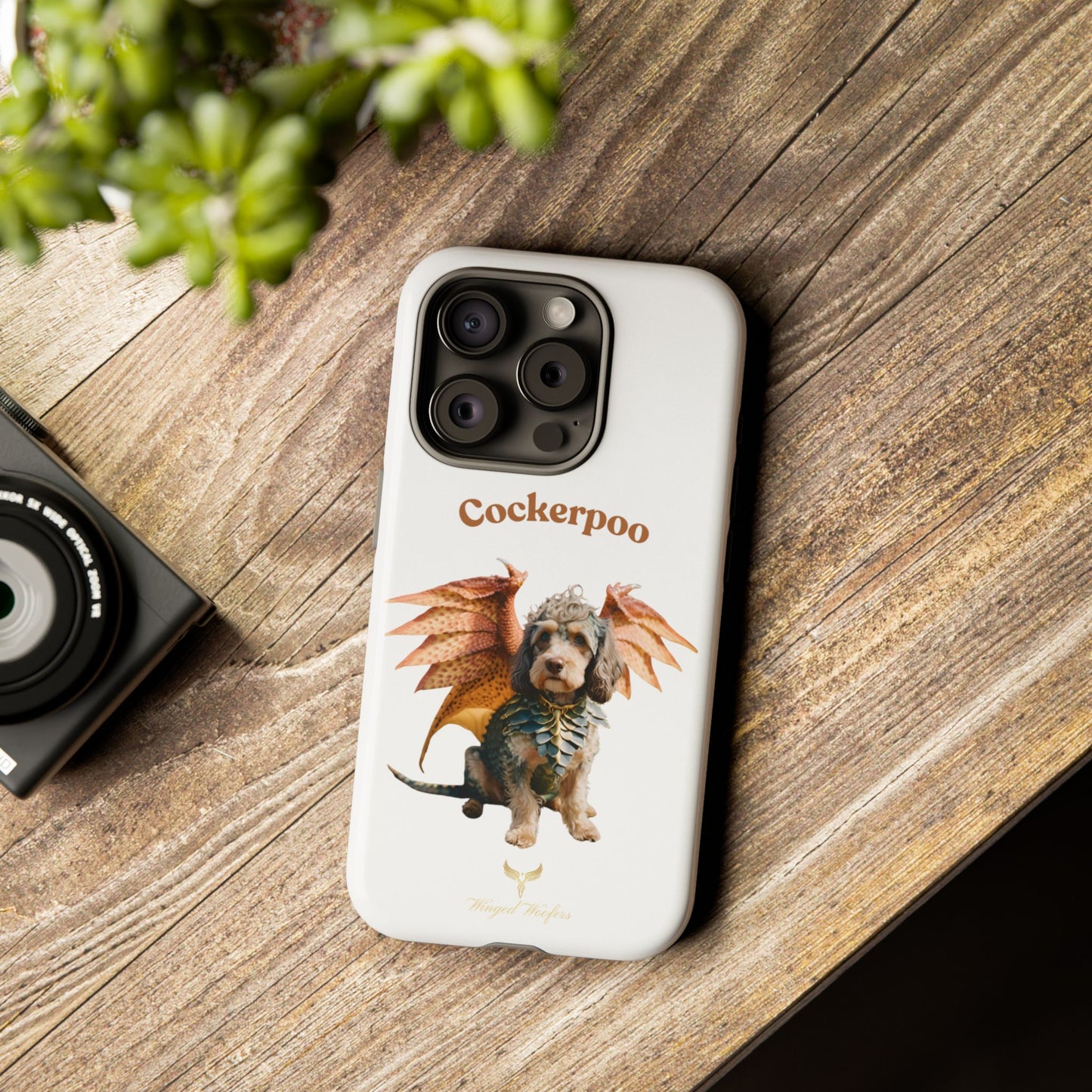 Cockerpoo Dragon Phone Case – Tough & Whimsical Pet Lover Gift