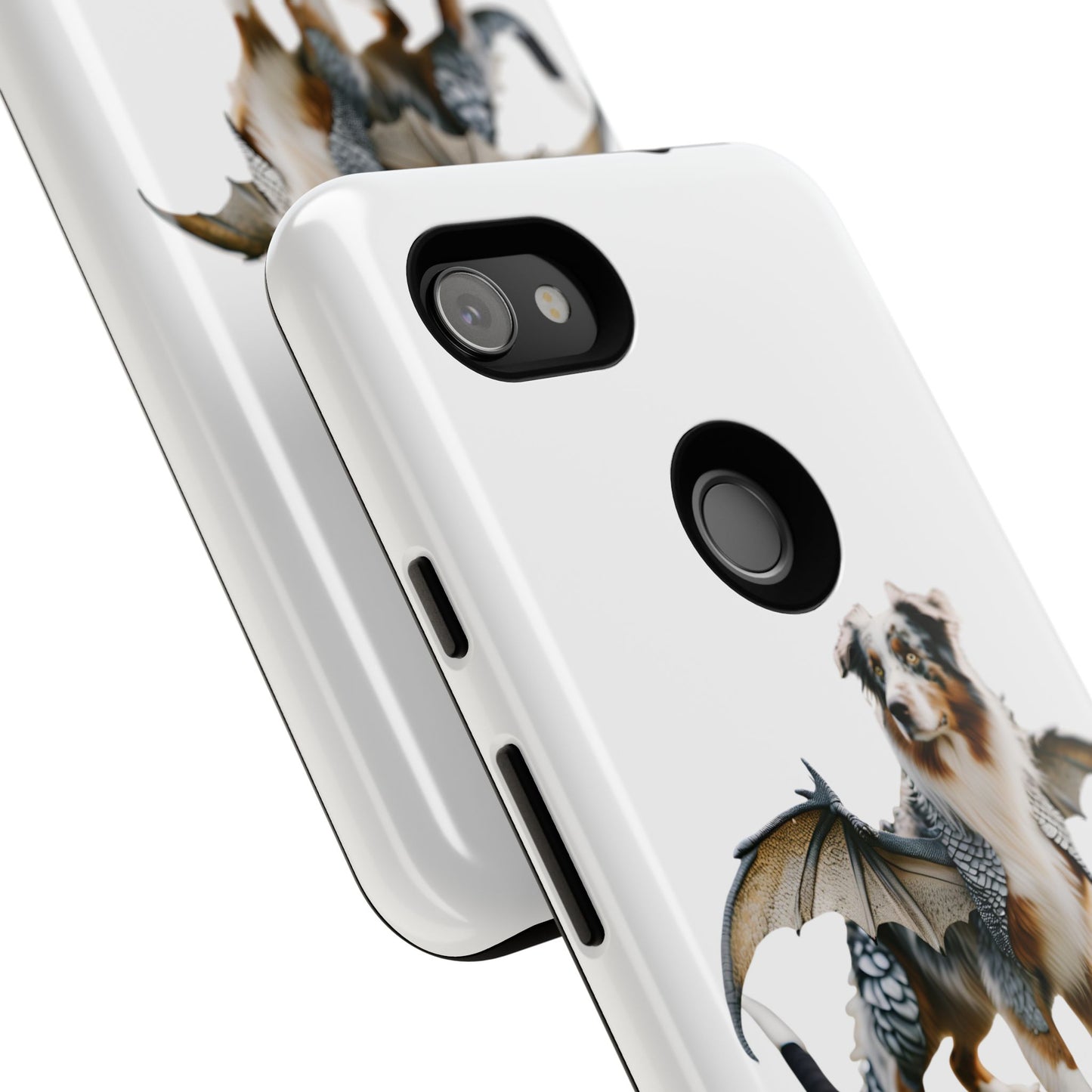 Fantasy Australian Shepherd Dog Phone Case with Wings - Tough Cases for Animal Lovers