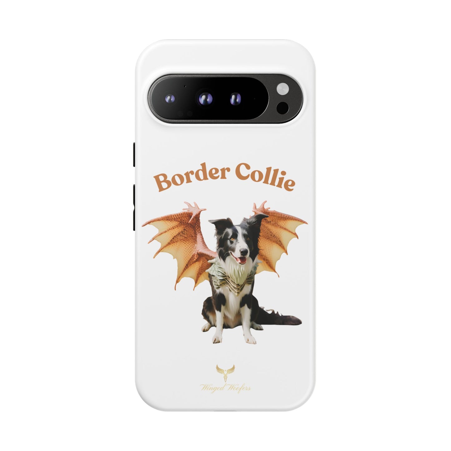 Border Collie Dragon Phone Case - Tough Cases for Dog Lovers