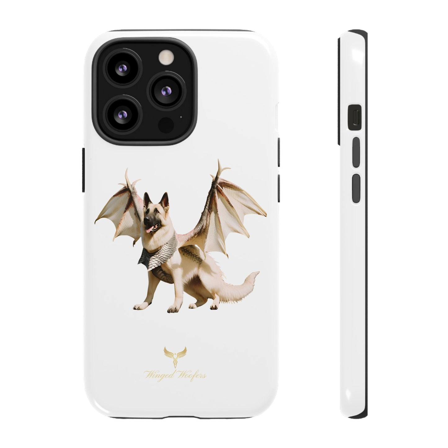 Magical White German Shepherd Dragon Dog Phone Case - Tough, Stylish Protection