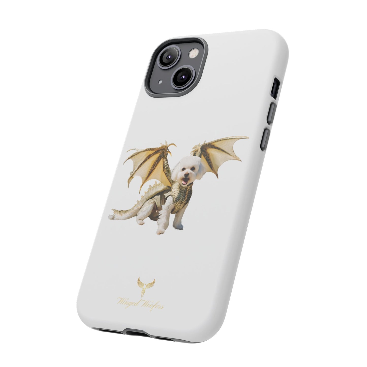 Cute Dragon Bichon Frisé Dog Phone Case - Tough and Stylish Pet-Themed Cover