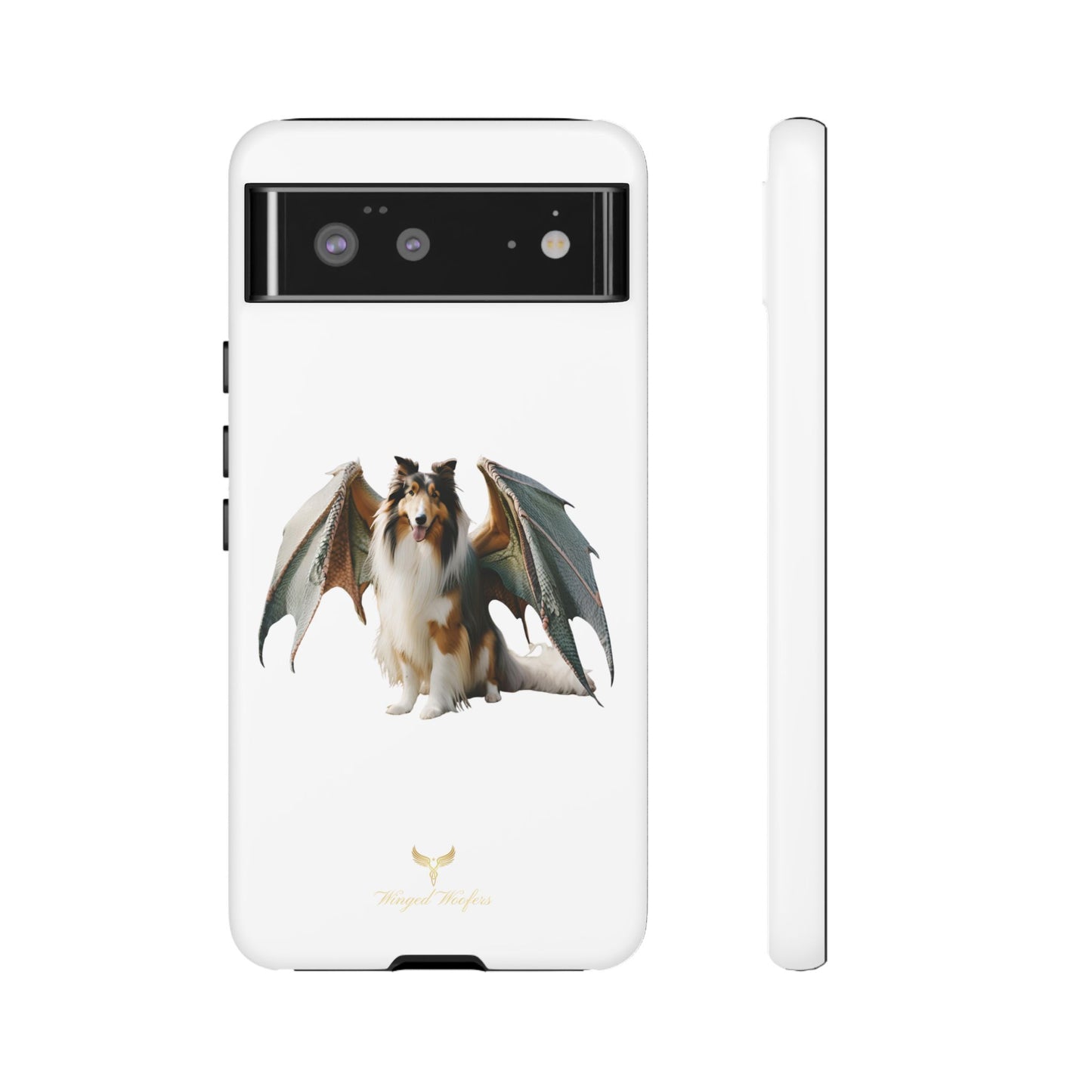 Majestic Dragon Wing Rough Collie Dog Phone Case - Tough Cases for Pet Lovers