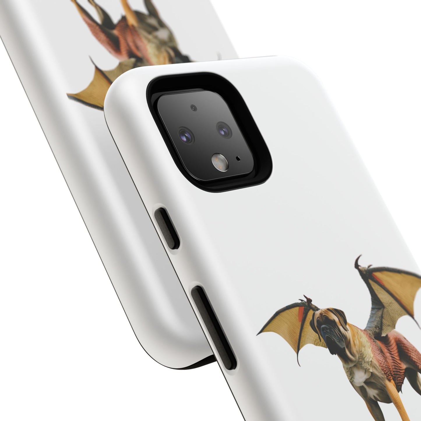 Fantasy Bullmastiff Dog Dragon Phone Case - Tough Cases with Winged Design