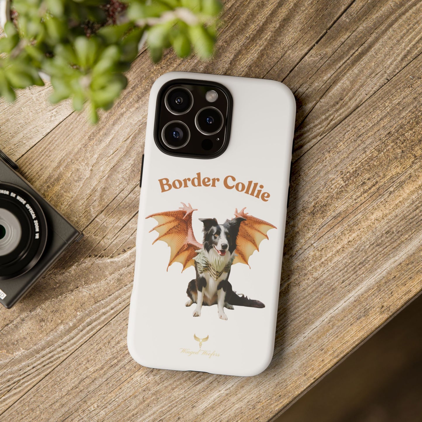 Border Collie Dragon Phone Case - Tough Cases for Dog Lovers