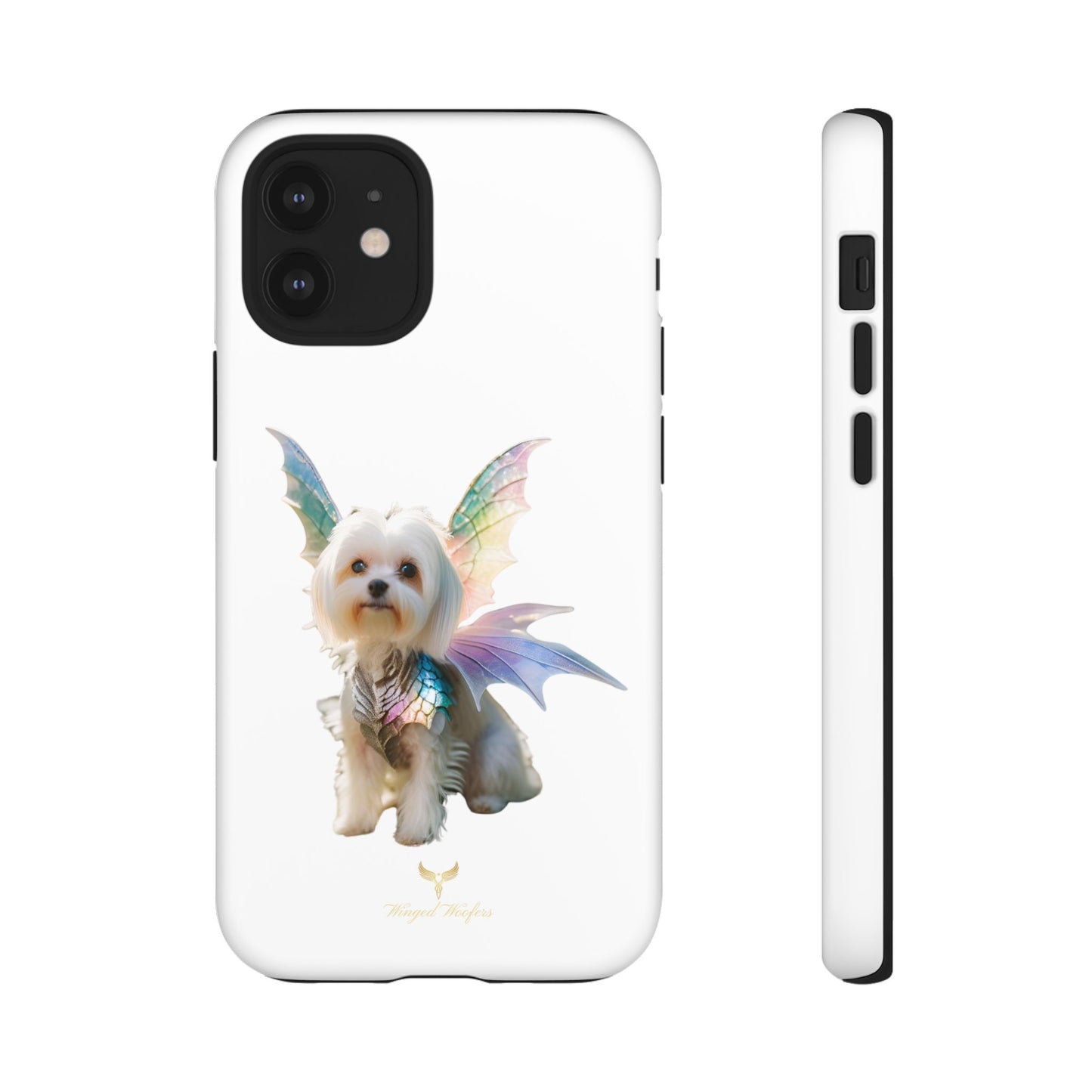 Maltese Dog with Wings Tough Phone Cases