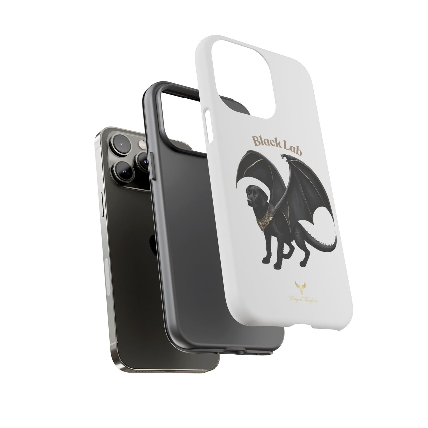 Black Labrador Dragon Case - Tough Phone Case for Pet Lovers