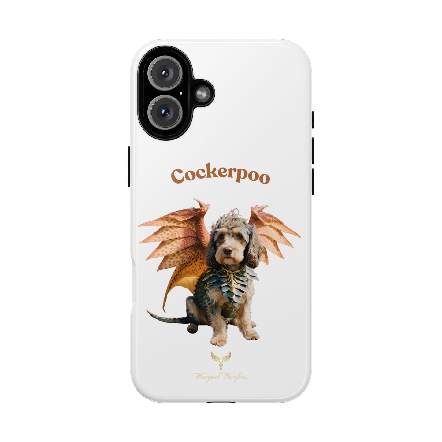 Cockerpoo Dragon Phone Case – Tough & Whimsical Pet Lover Gift