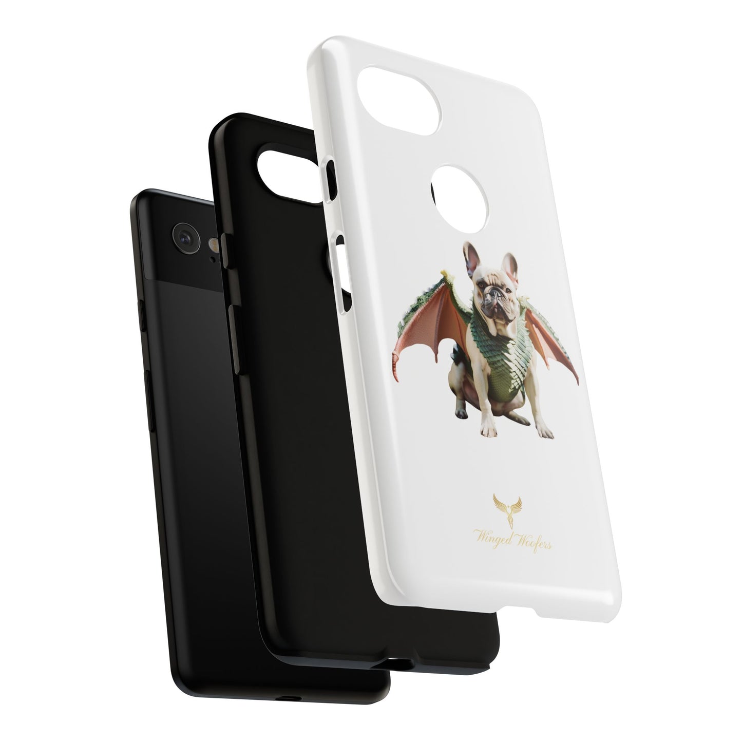 Fantasy French Bulldog Pet Phone Case with Dog in Wings Design