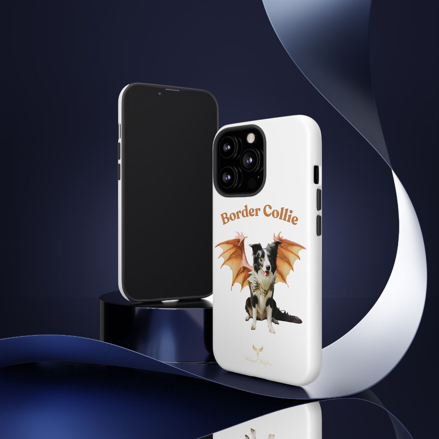 Border Collie Dragon Phone Case - Tough Cases for Dog Lovers