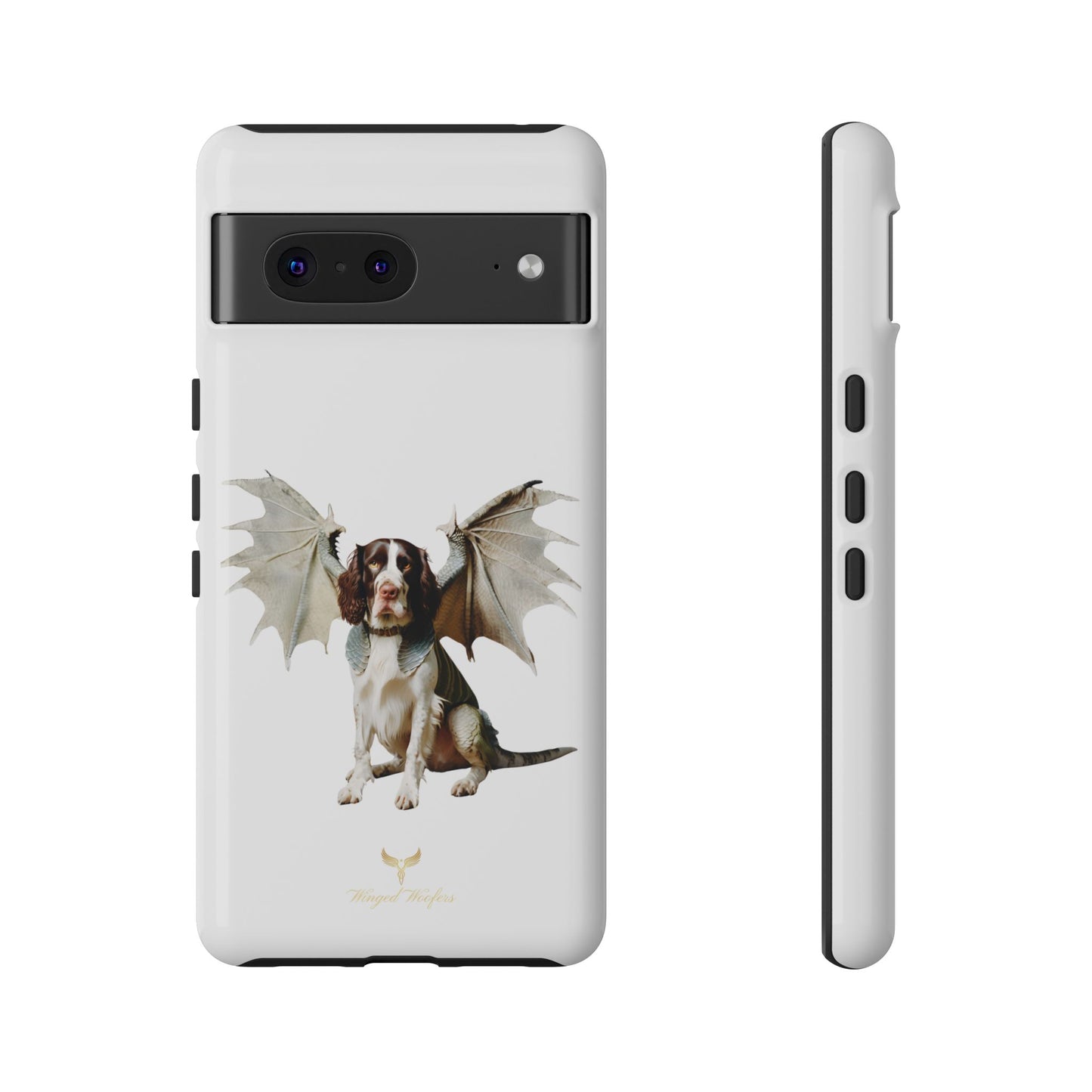 Fantasy Springer Spaniel Dog Phone Case - Tough Cases with Winged Companion Design