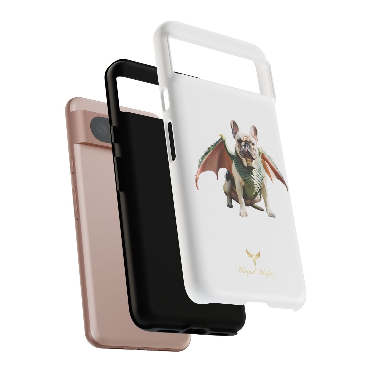 Fantasy French Bulldog Pet Phone Case with Dog in Wings Design