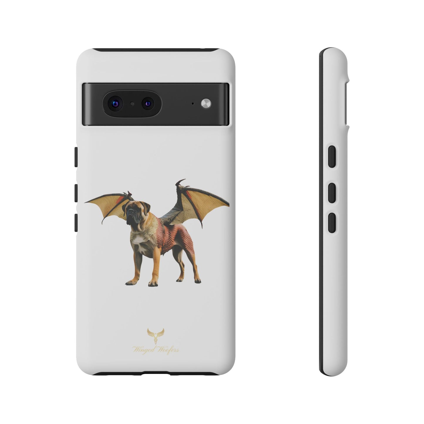 Fantasy Bullmastiff Dog Dragon Phone Case - Tough Cases with Winged Design