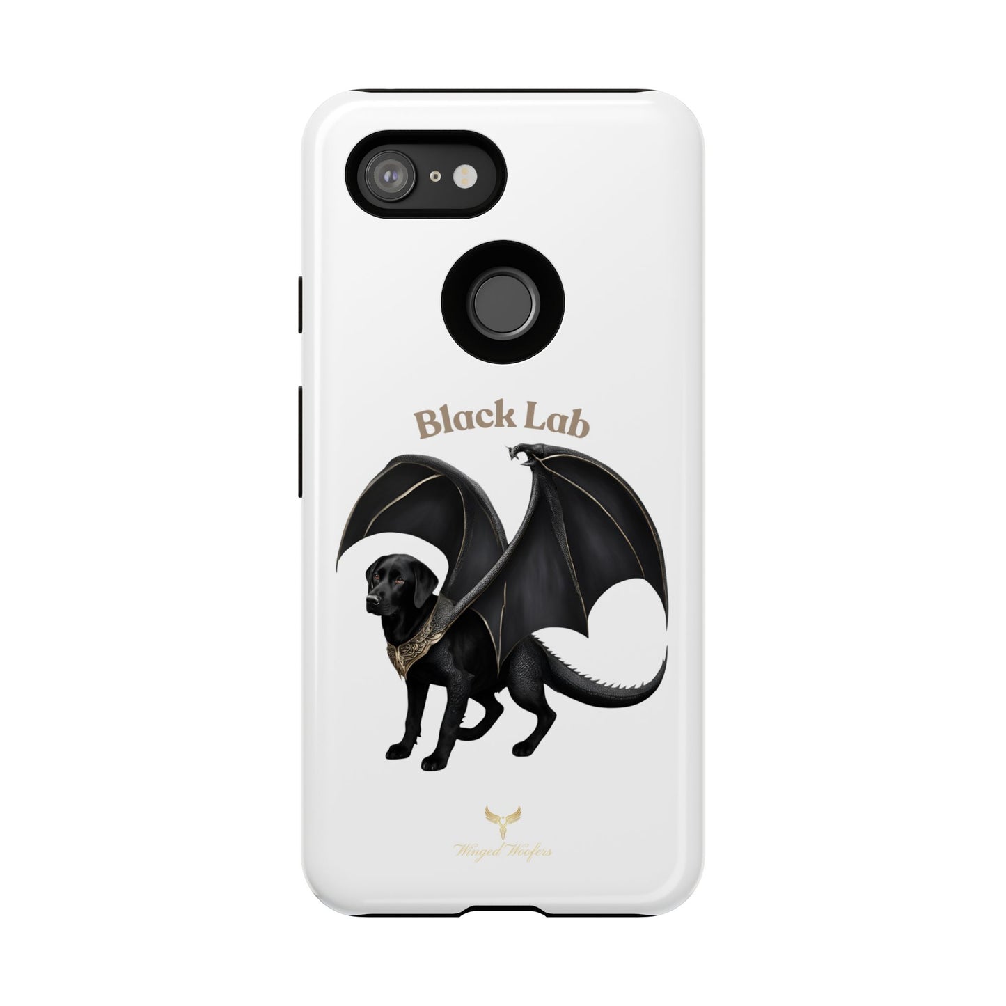 Black Labrador Dragon Case - Tough Phone Case for Pet Lovers