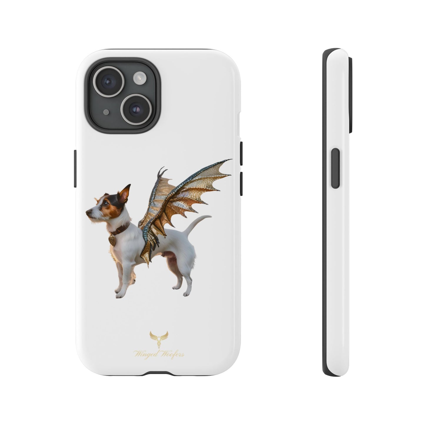 Fantasy Pet Phone Case - Tough Cases with Winged Jack Russell Dog Design