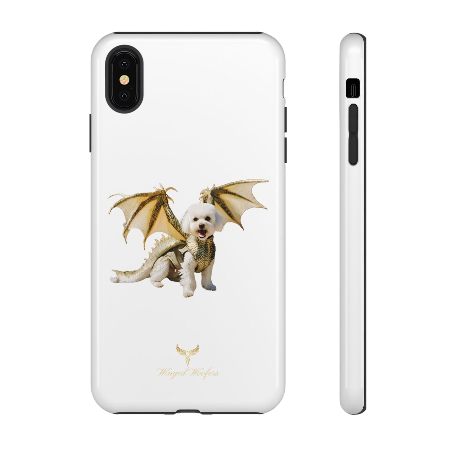 Cute Dragon Bichon Frisé Dog Phone Case - Tough and Stylish Pet-Themed Cover