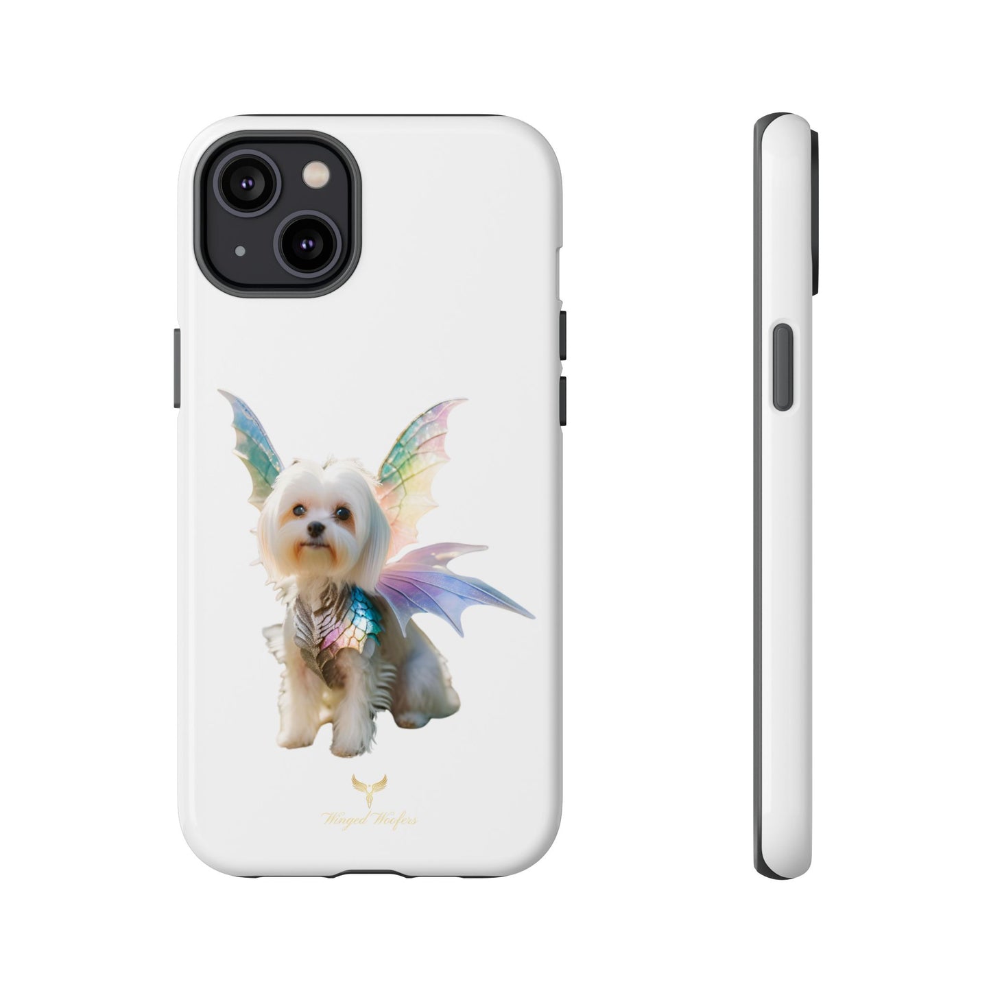 Maltese Dog with Wings Tough Phone Cases