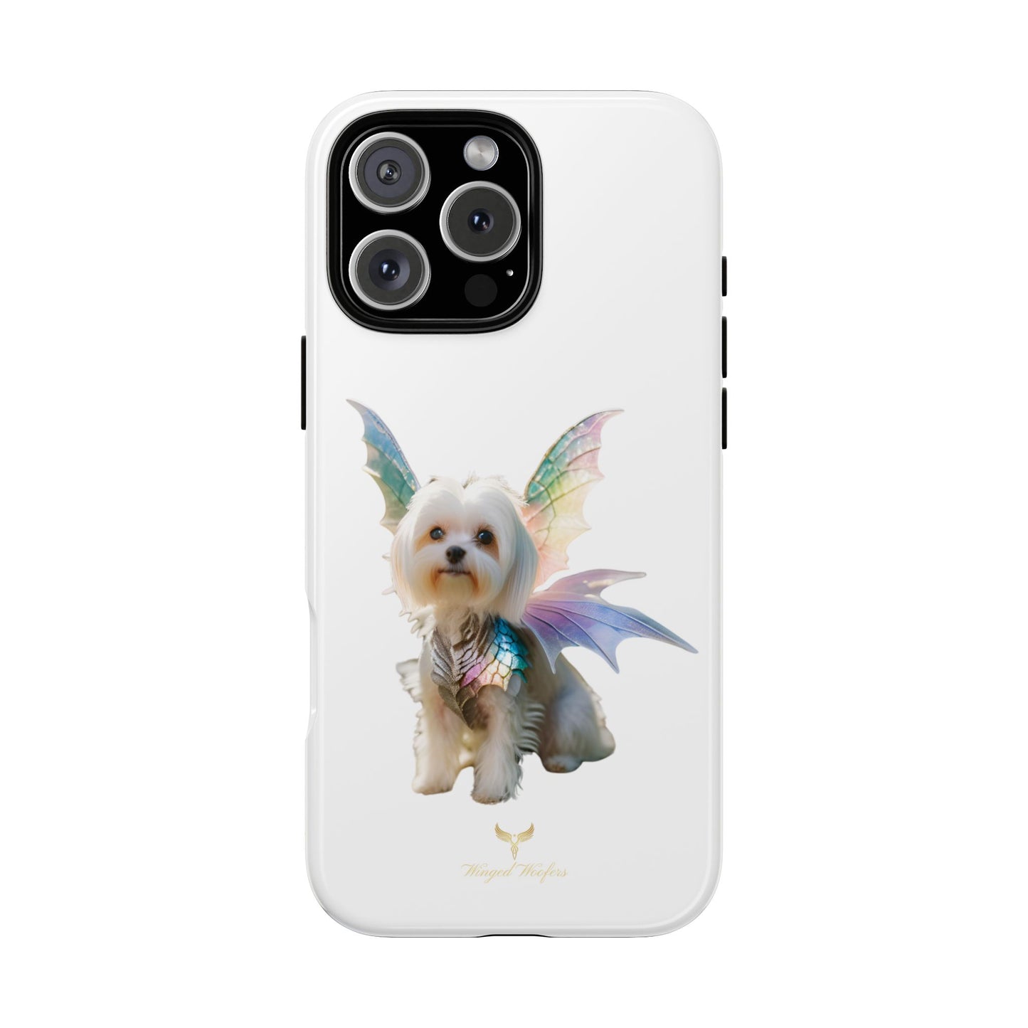 Maltese Dog with Wings Tough Phone Cases