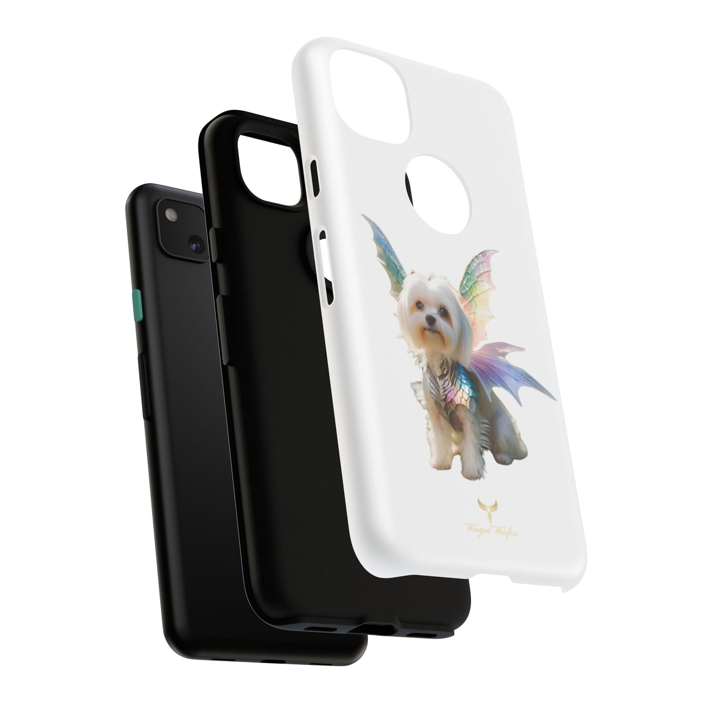 Maltese Dog with Wings Tough Phone Cases