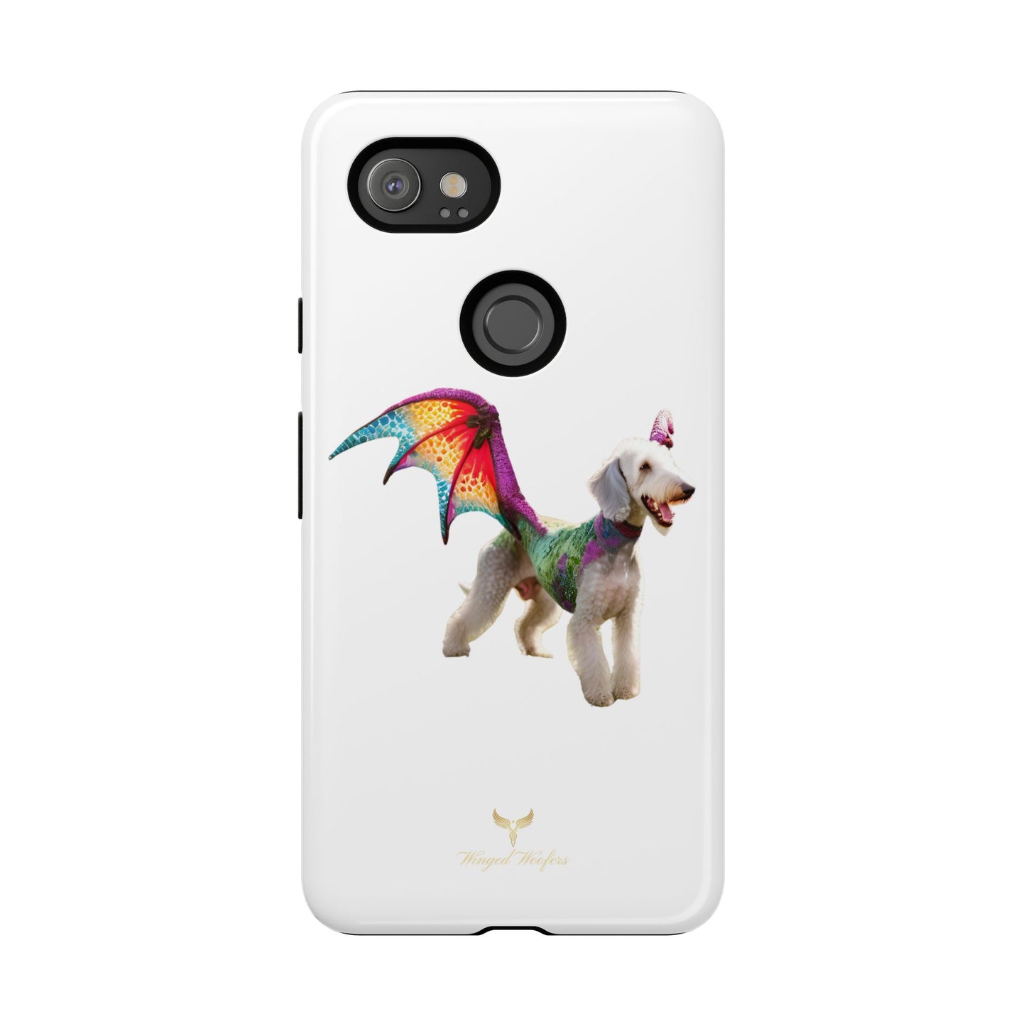 Mythical Bedlington Terrier with Wings Dog iPhone Case | Tough Cases for Pet Lovers