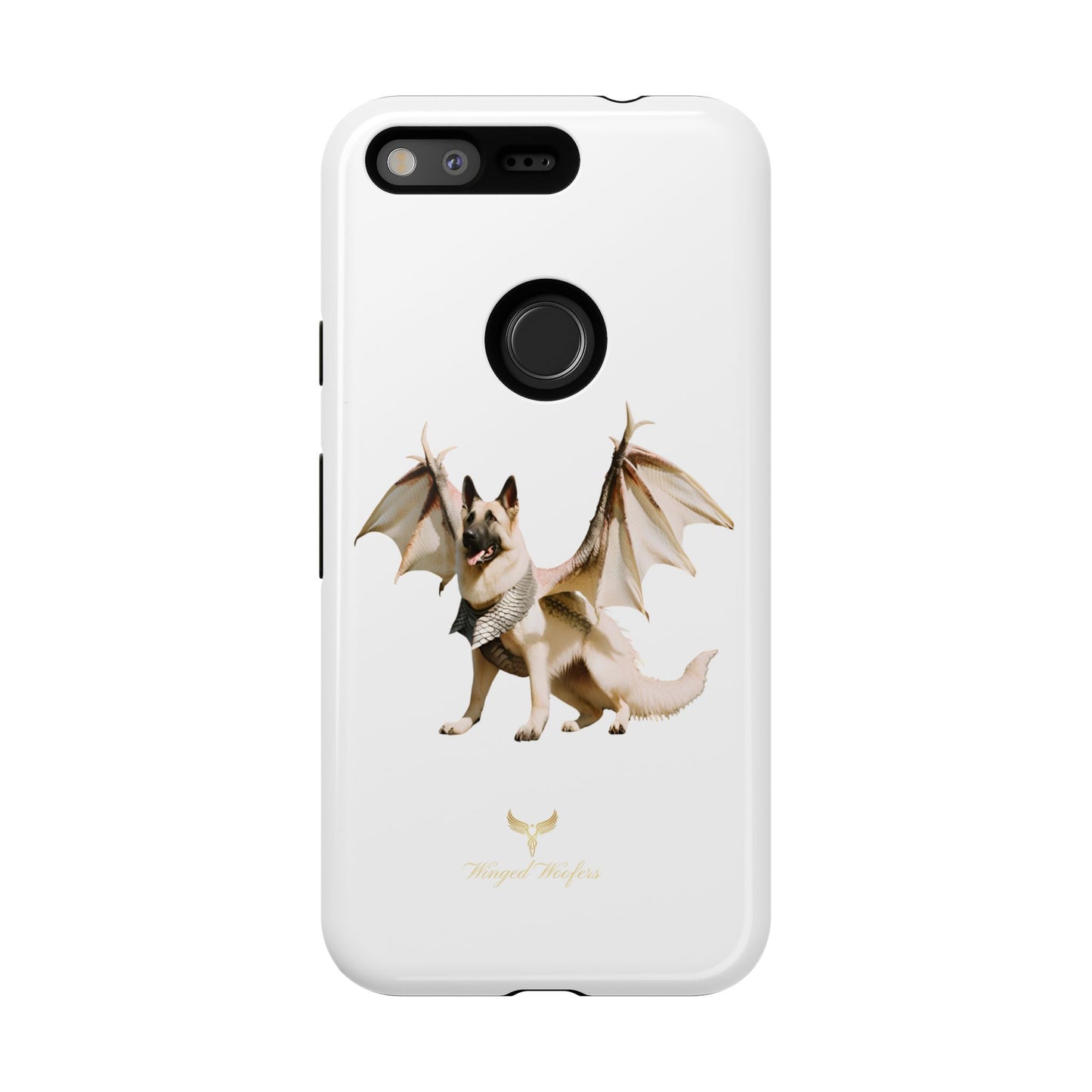 Magical White German Shepherd Dragon Dog Phone Case - Tough, Stylish Protection