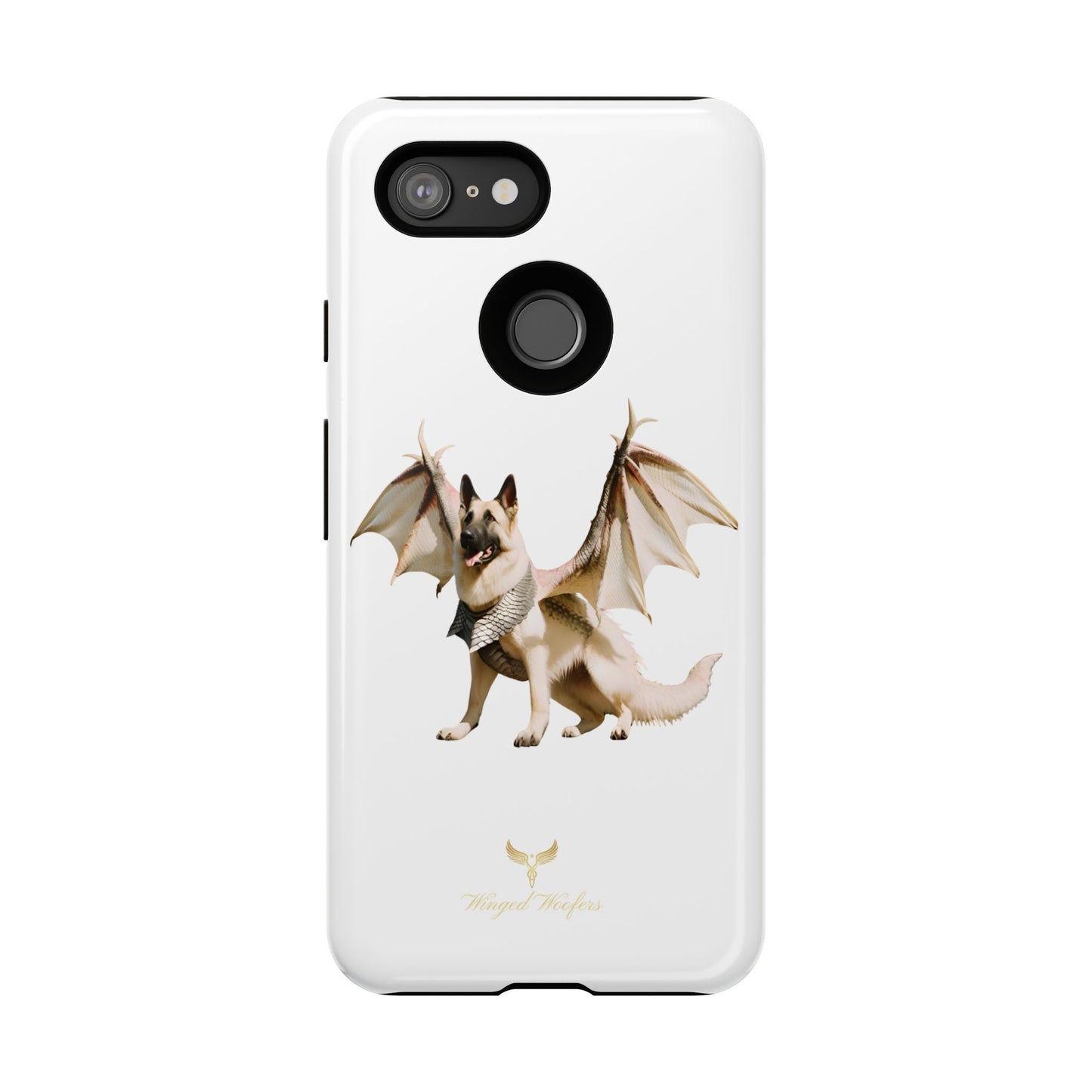 Magical White German Shepherd Dragon Dog Phone Case - Tough, Stylish Protection