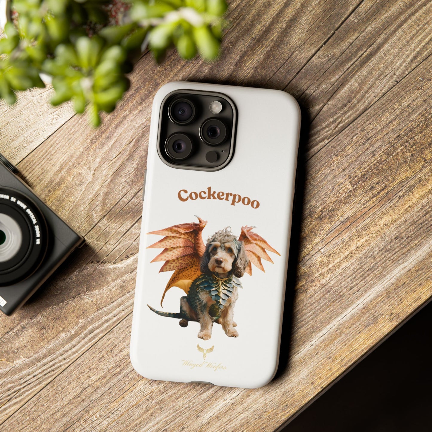 Cockerpoo Dragon Phone Case – Tough & Whimsical Pet Lover Gift