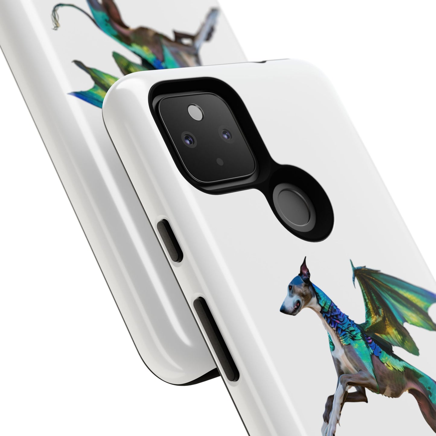 Fantasy Greyhound Dog Phone Case - Whimsical Winged Design for Pet Lovers