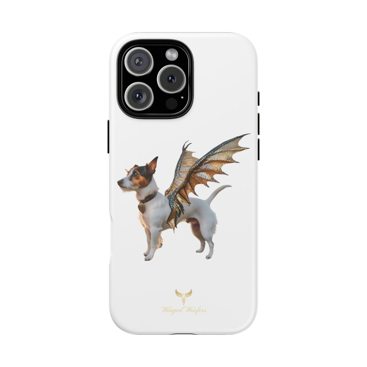 Fantasy Pet Phone Case - Tough Cases with Winged Jack Russell Dog Design