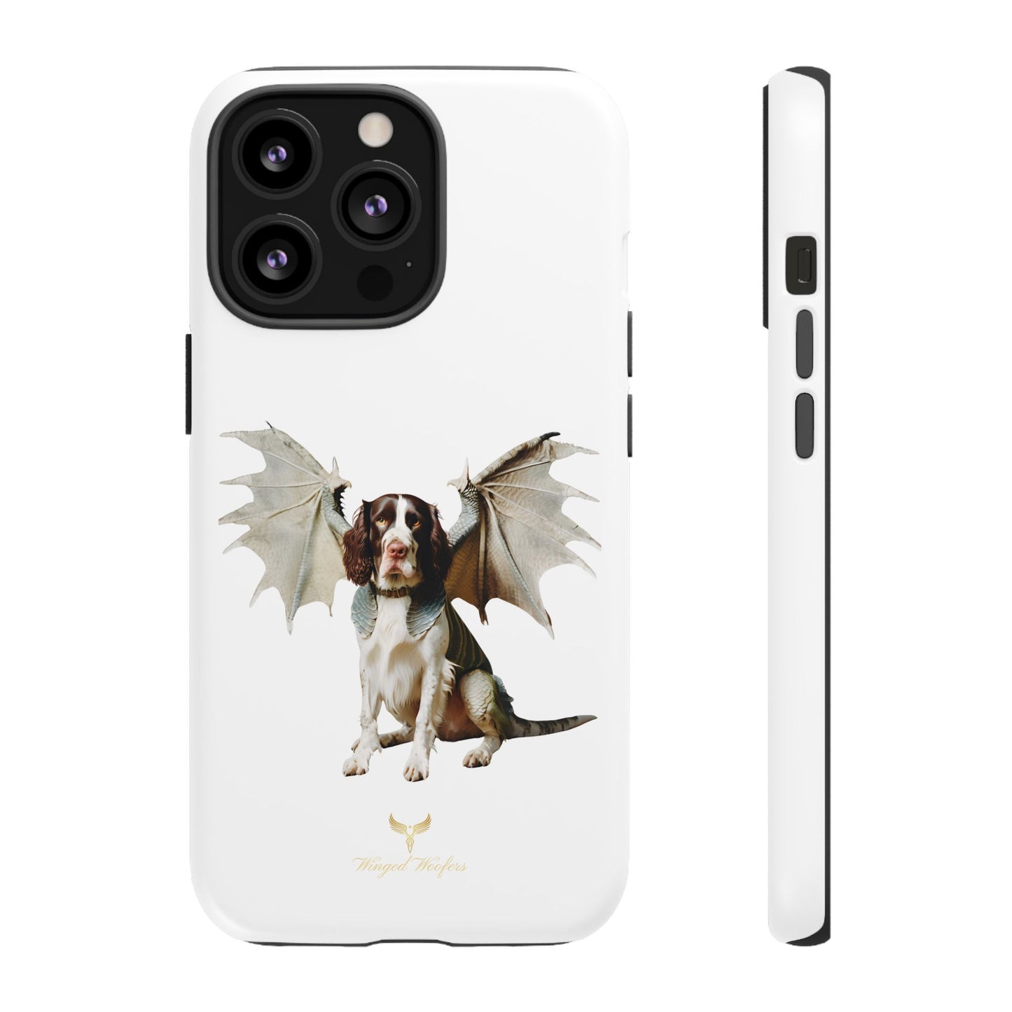 Fantasy Springer Spaniel Dog Phone Case - Tough Cases with Winged Companion Design