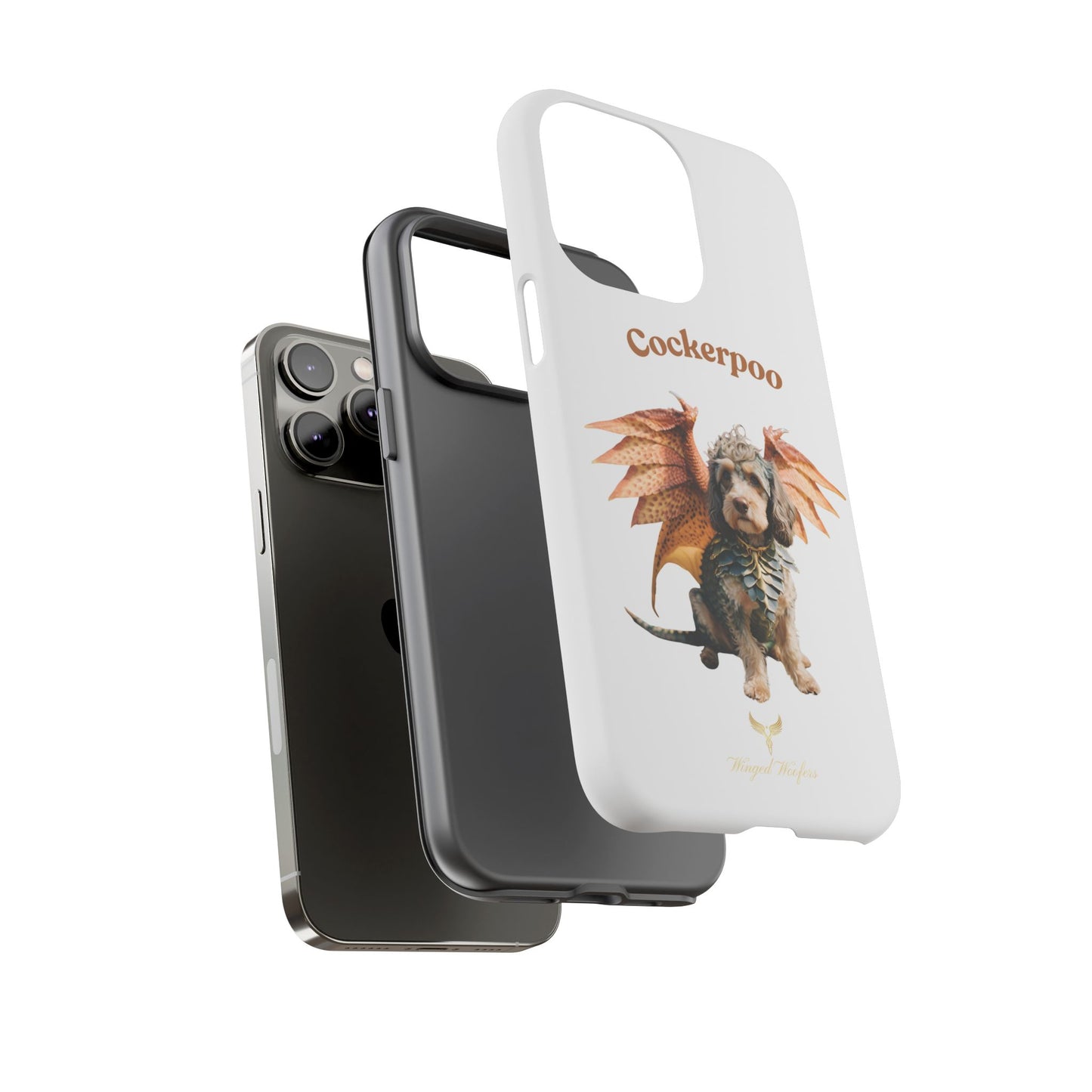 Cockerpoo Dragon Phone Case – Tough & Whimsical Pet Lover Gift