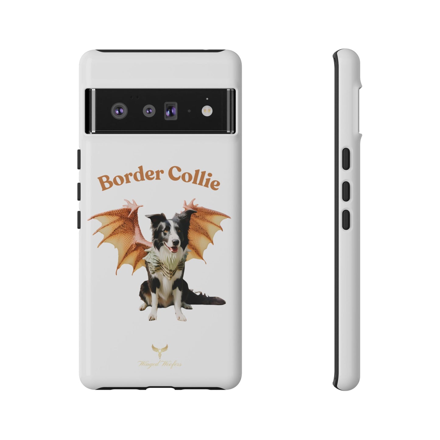 Border Collie Dragon Phone Case - Tough Cases for Dog Lovers