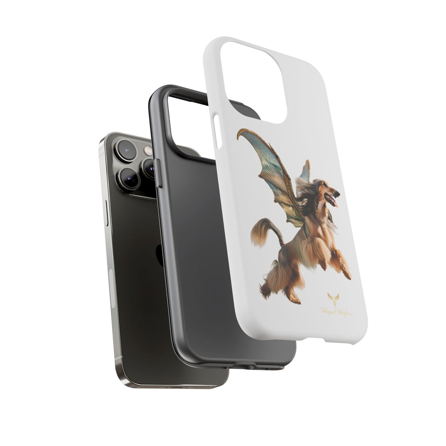 Magical Afghan Hound Dog Phone Case - Tough Cases with Winged Design