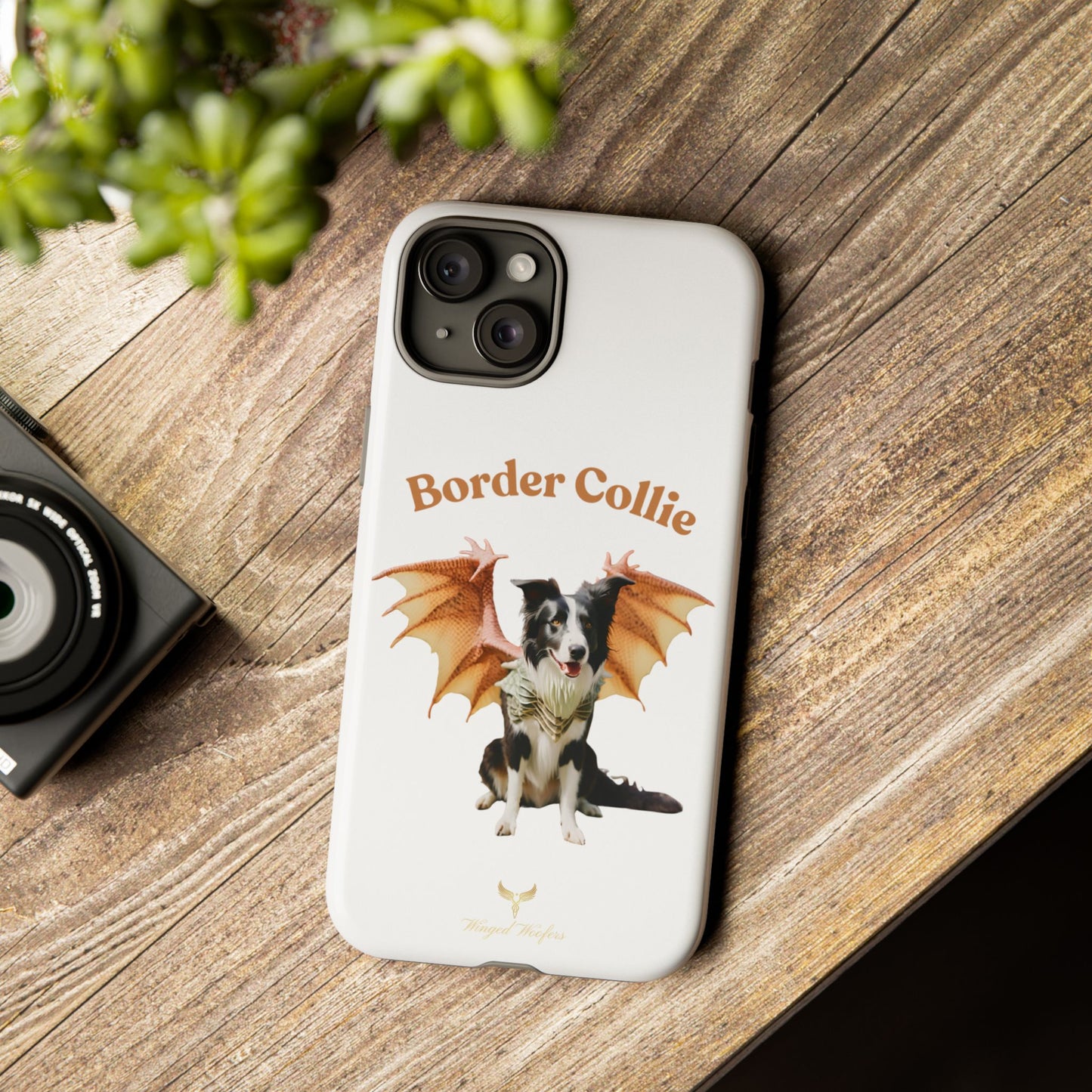 Border Collie Dragon Phone Case - Tough Cases for Dog Lovers