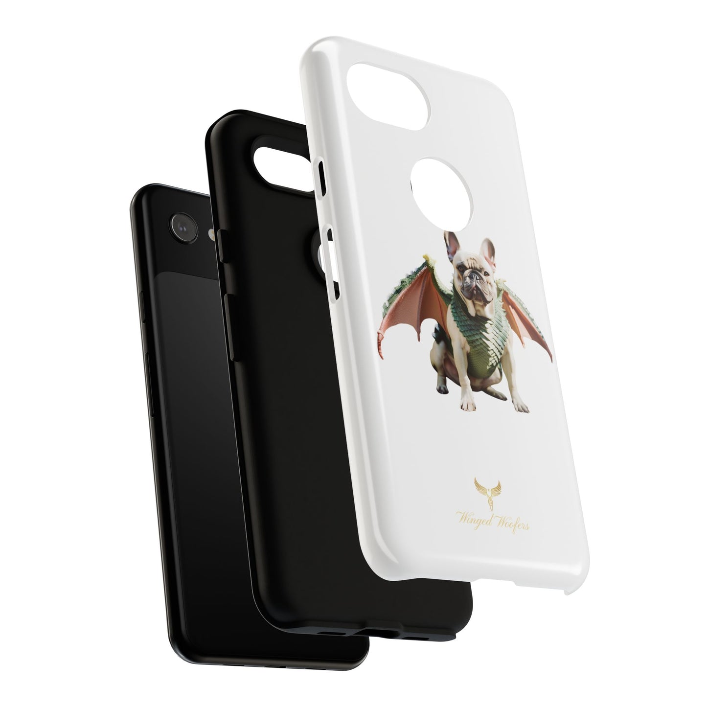 Fantasy French Bulldog Pet Phone Case with Dog in Wings Design