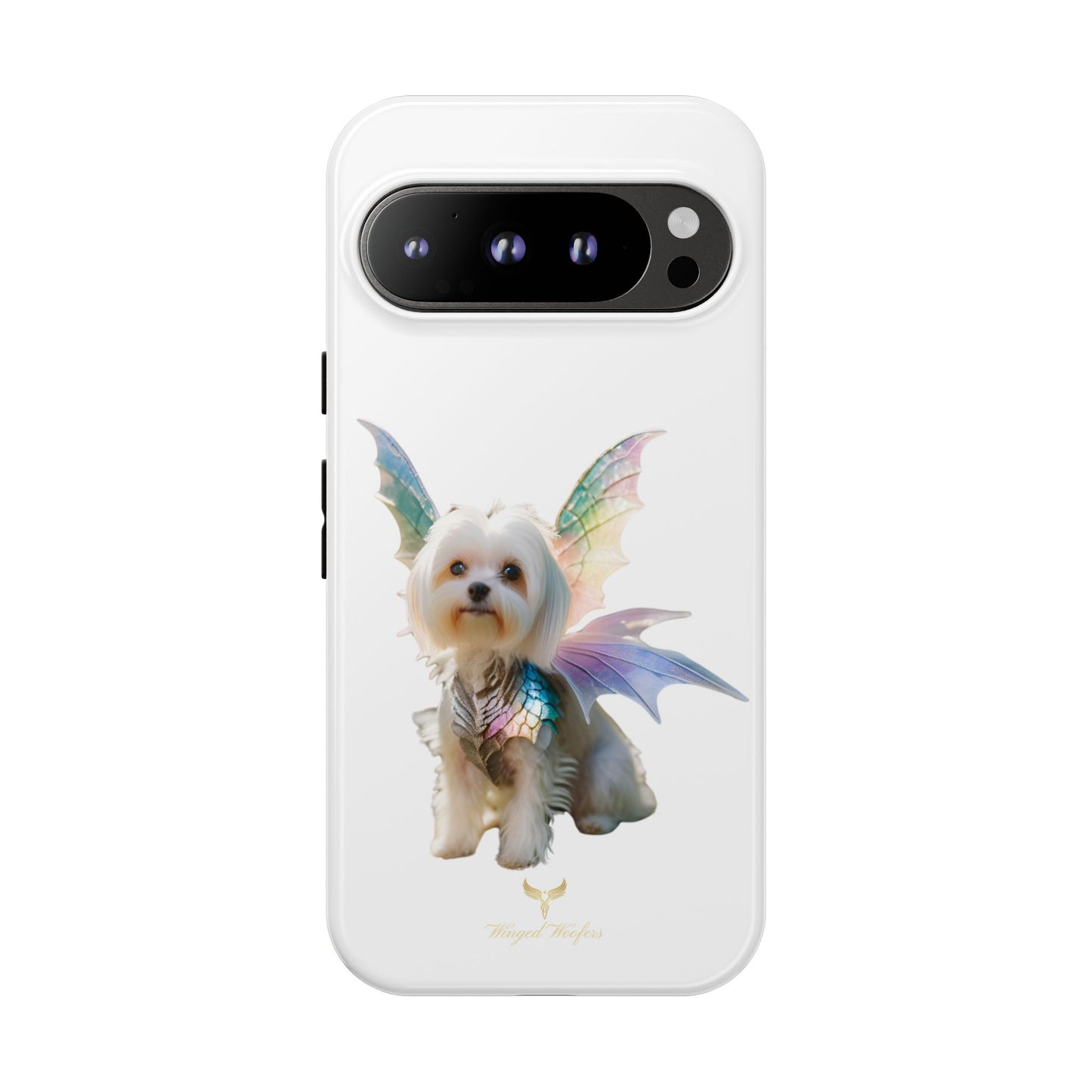 Maltese Dog with Wings Tough Phone Cases