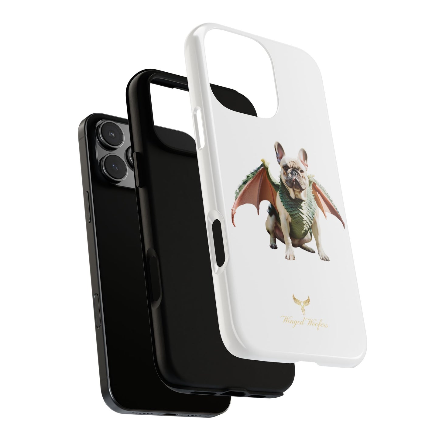 Fantasy French Bulldog Pet Phone Case with Dog in Wings Design