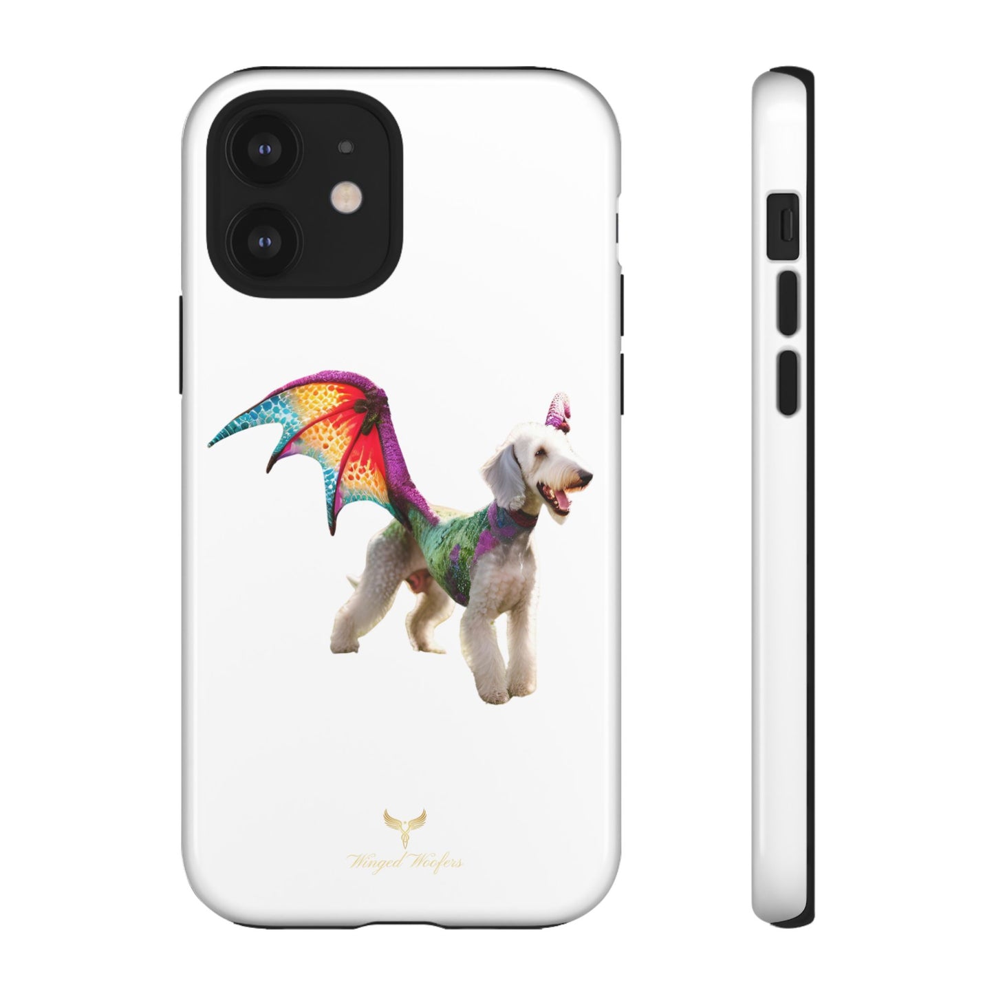 Mythical Bedlington Terrier with Wings Dog iPhone Case | Tough Cases for Pet Lovers