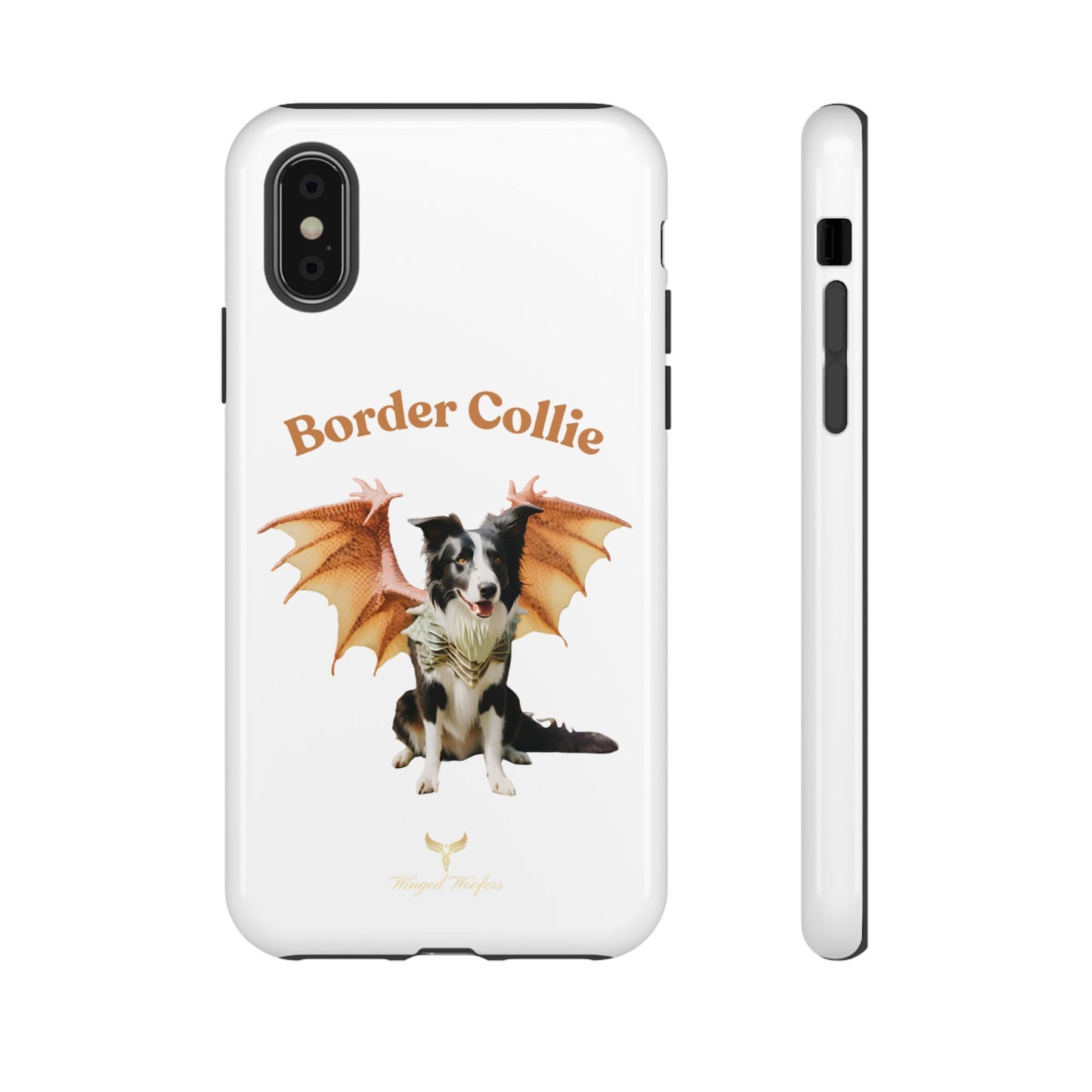 Border Collie Dragon Phone Case - Tough Cases for Dog Lovers