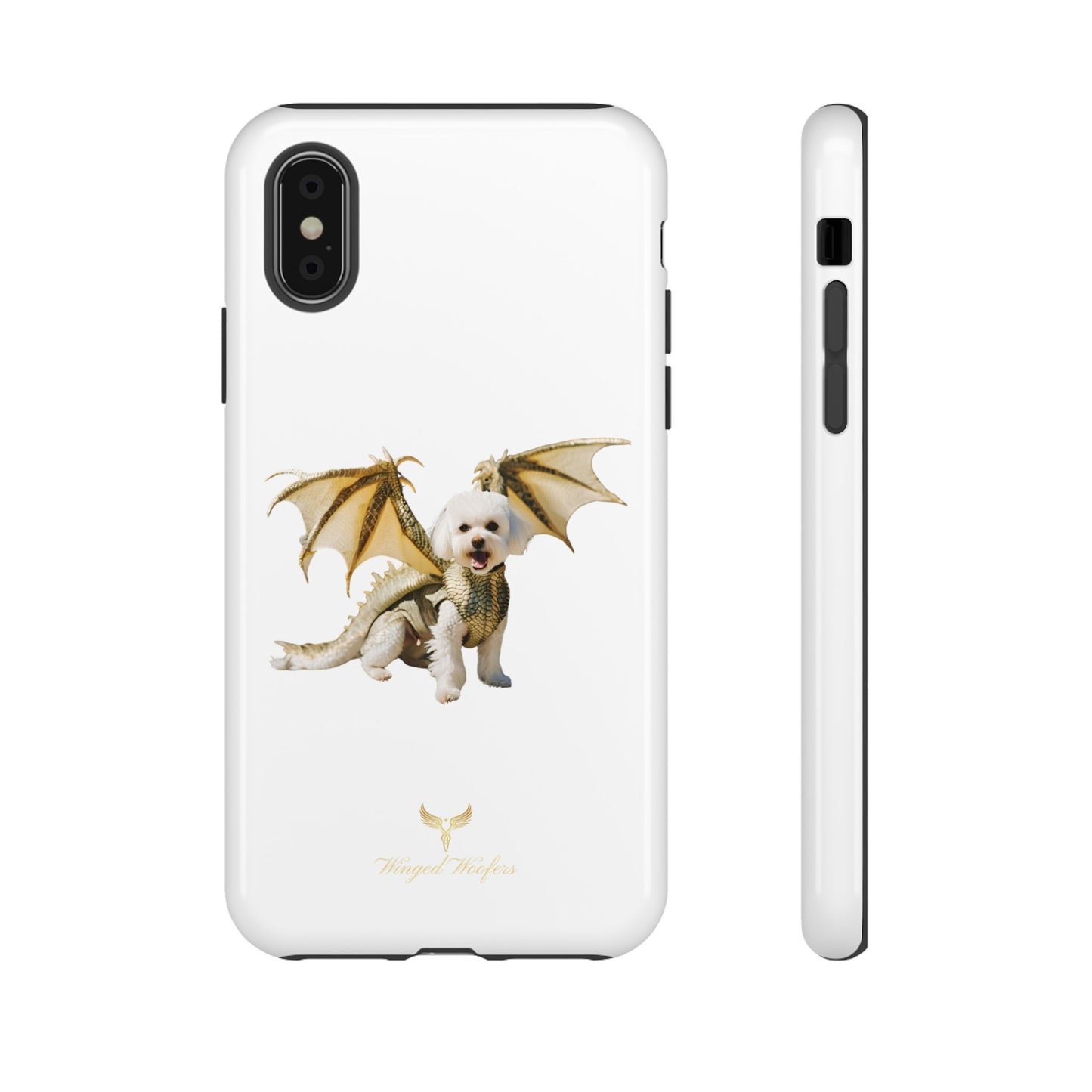 Cute Dragon Bichon Frisé Dog Phone Case - Tough and Stylish Pet-Themed Cover