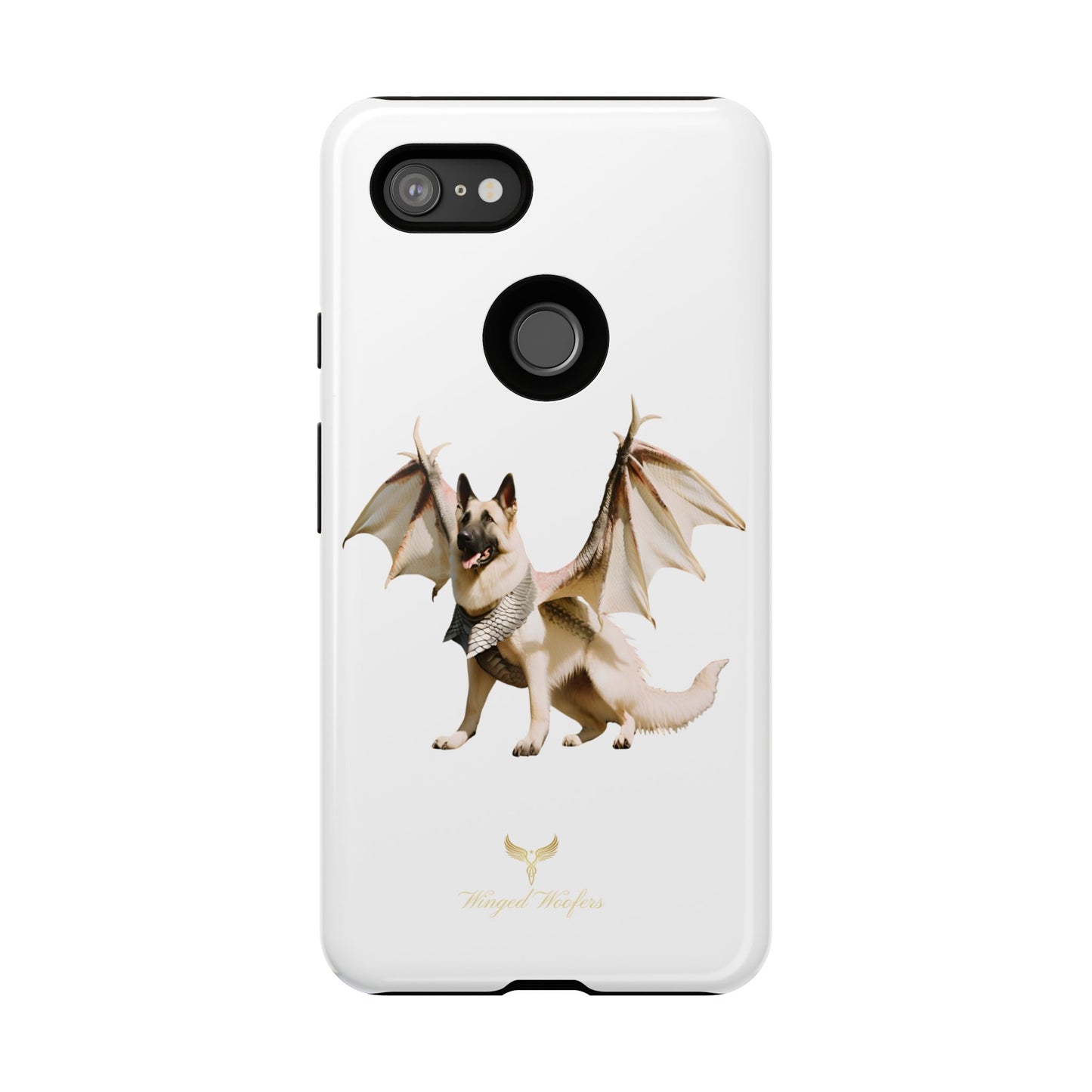 Magical White German Shepherd Dragon Dog Phone Case - Tough, Stylish Protection