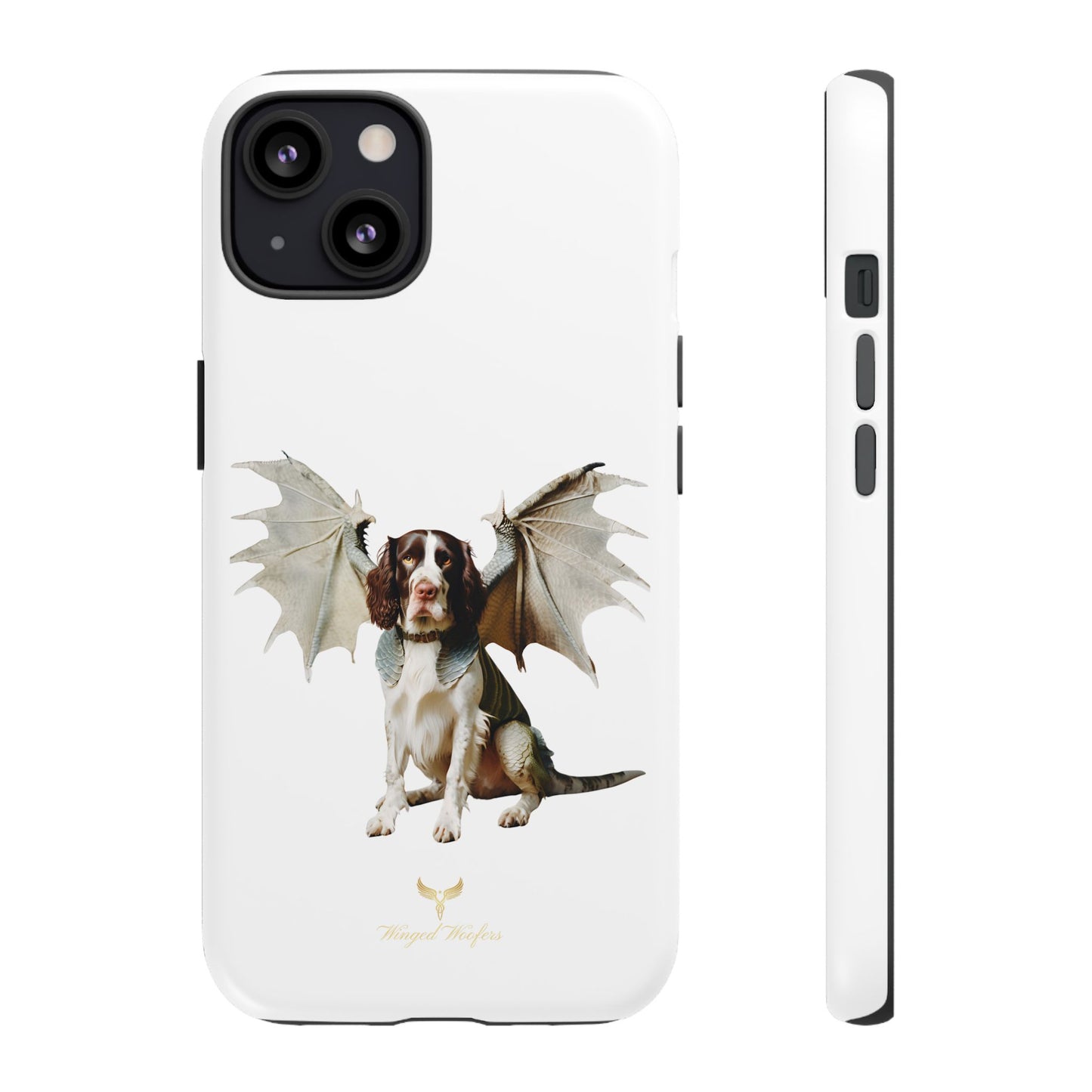 Fantasy Springer Spaniel Dog Phone Case - Tough Cases with Winged Companion Design