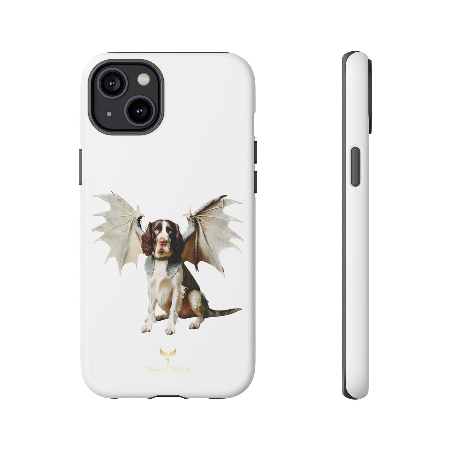 Fantasy Springer Spaniel Dog Phone Case - Tough Cases with Winged Companion Design