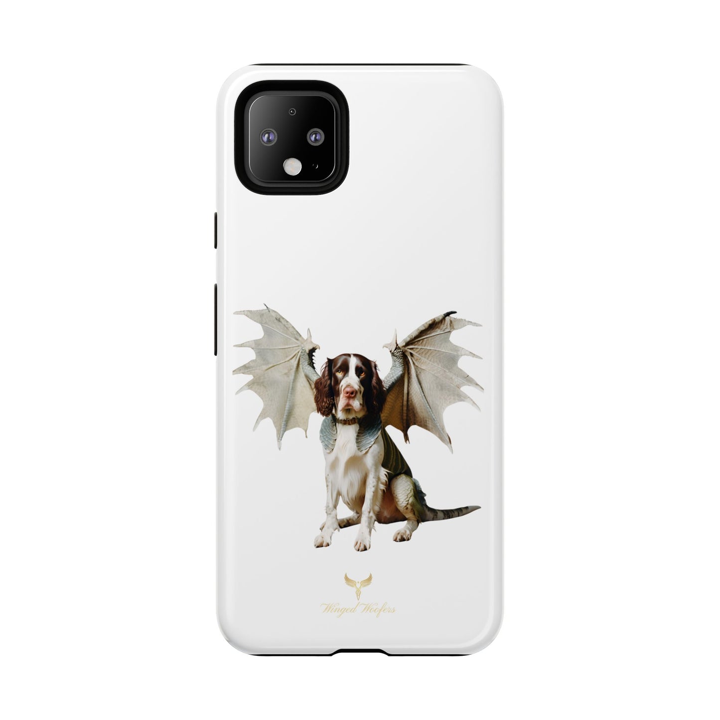 Fantasy Springer Spaniel Dog Phone Case - Tough Cases with Winged Companion Design