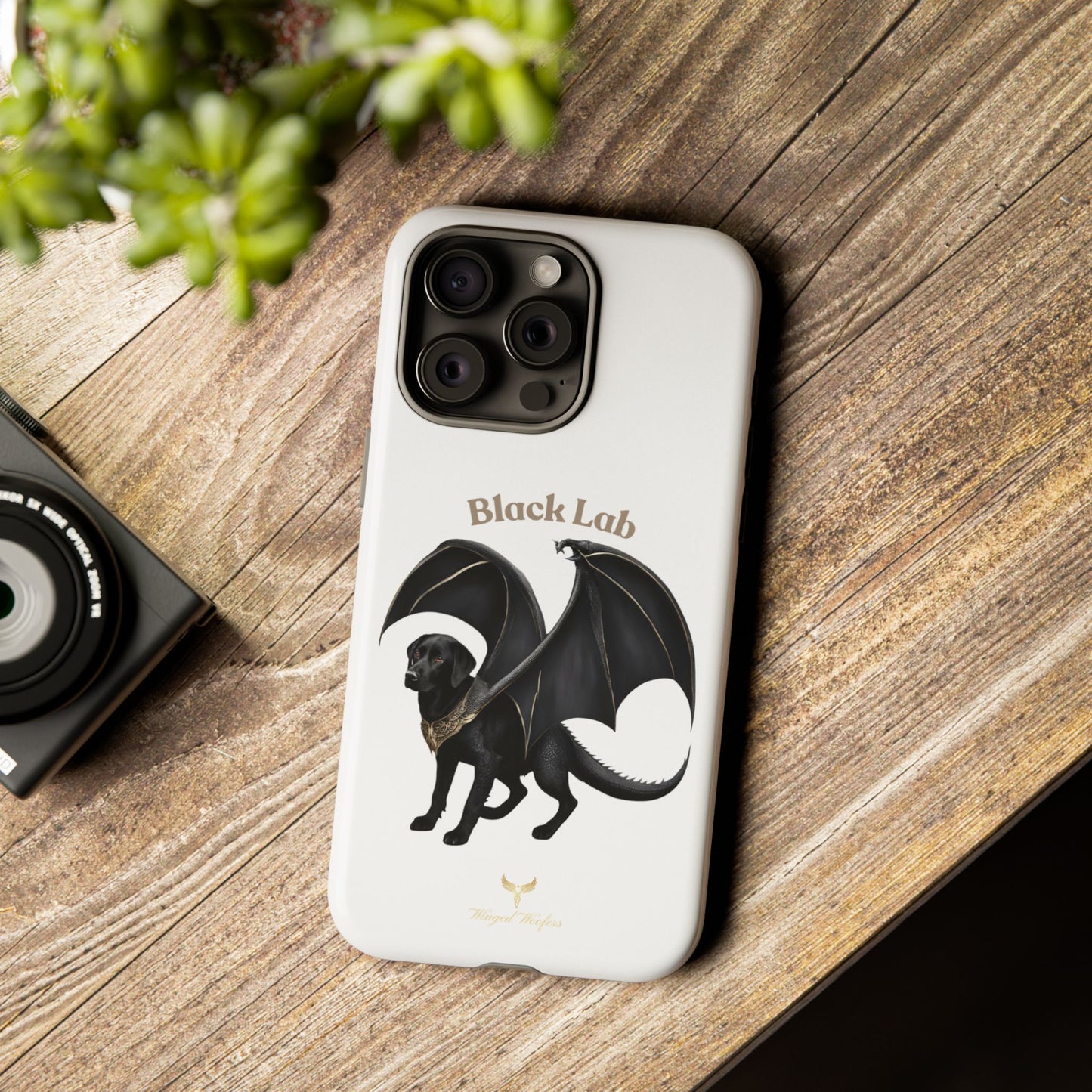 Black Labrador Dragon Case - Tough Phone Case for Pet Lovers